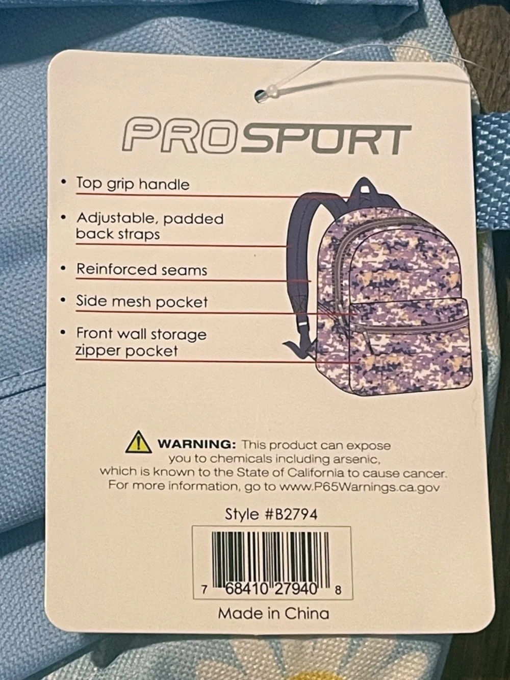 ProSport backpack Smiley face Flowers